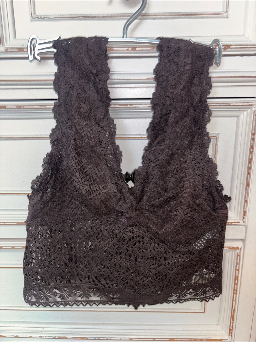 NWT Aerie Longline Lace Bralette in Espresso/Chocolate Brown